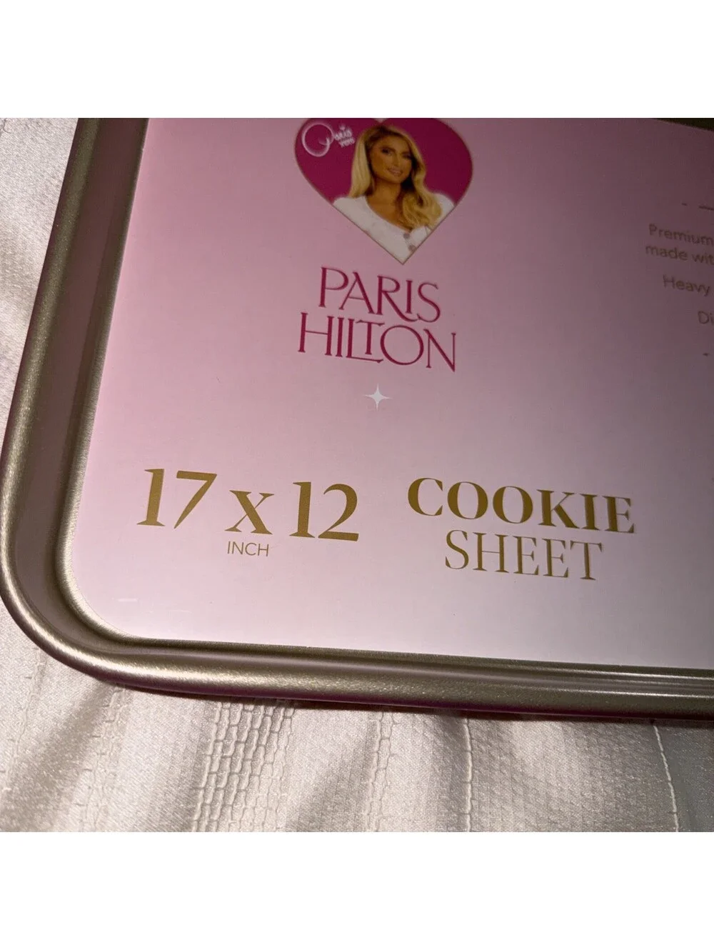 Paris Hilton Cookie Sheet 17 X12 Nonstick Heavy Duty Carbon Steel HOT PINK rare
